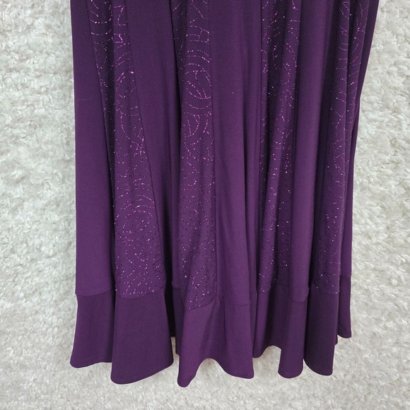 R&M Richards Dress Medium Purple Babydoll Sparkle Y2K Whimsigoth Fairy Feminine - Picture 2 of 12